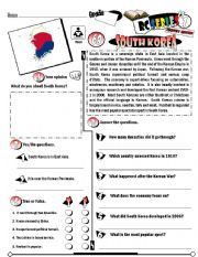 English Worksheet: RC Series_Level 01_Country Edition_69 South Korea (Fully Editable + Key)