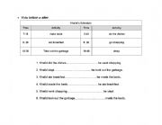 English Worksheet: Schedule