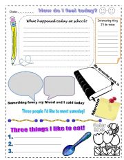 English Worksheet: My Journal