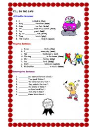 English Worksheet: SIMPLE PRESENT 