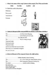 English Worksheet: Water -The Who-