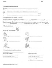 English worksheet: have has got