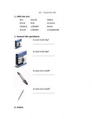 English worksheet: Classroom