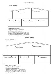 English Worksheet: The bugs house