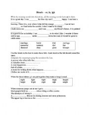 English worksheet: Consonant blends