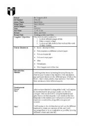 English worksheet: Art lesson