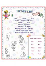 English Worksheet: Number 1-5