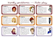 English Worksheet: Family problems - role play