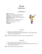 English Worksheet: Hamlet role-play