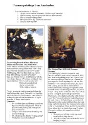 English Worksheet: Famous Paintings from Amsterdam