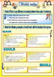 English Worksheet: Modals Revision