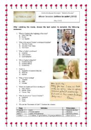 Movie Activity: Letters to Juliet (2010)