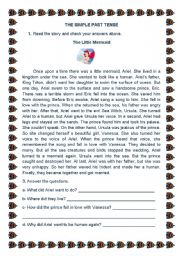 Ariel story worksheet 2