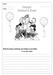 English Worksheet: Fathers day worksheet
