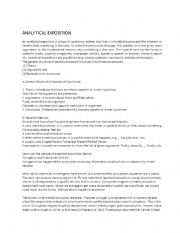 English Worksheet: analytical exposition