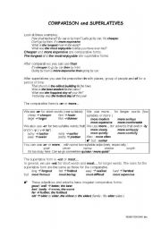 English Worksheet: Comparatives and Cuperlatives