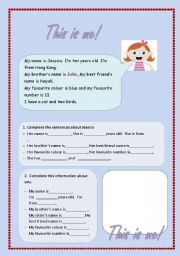 English Worksheet: Personal information