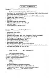 English worksheet: Eveline James Joyce