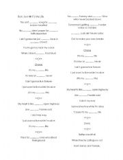 English worksheet: Song