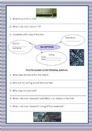 English Worksheet: inception