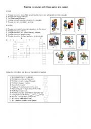 English Worksheet: OCCUPATIONS PUZZLE