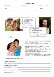 English Worksheet: Likes/dislikes test