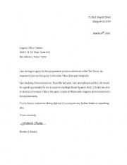 Application letter