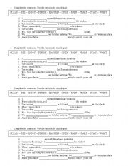 English Worksheet: simple past