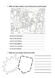 English Worksheet: Present continuous