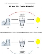 English Worksheet: States of Matter Assessment