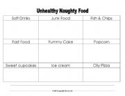 English Worksheet: Unhealthy Food