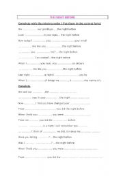 English worksheet: the beatles-the night before