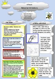 English Worksheet: a poem : Nature by H.D Carberry