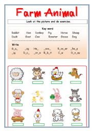 English Worksheet: Farm Animal