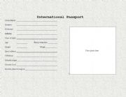 English Worksheet: Student passport template