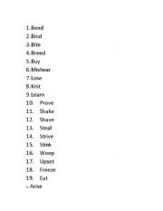 English Worksheet: IR Worksheet
