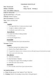 English Worksheet: Past Continuous Tense- Lesson Plan