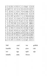 English Worksheet: word search :my secret garden vocabulary