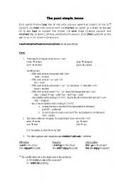 English Worksheet: past simple form and pronunciation
