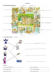 English Worksheet: parts of school