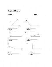 English worksheet: Angles Worksheet