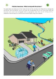 English Worksheet: Pollution Awareness