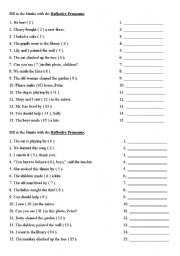 English Worksheet: Reflexive Prounouns
