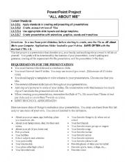 English Worksheet: All About  Me Powerpoint Presentations
