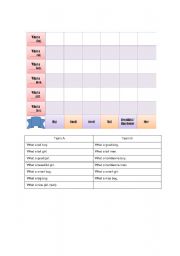 English Worksheet: connect four game