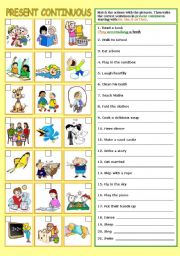 English Worksheet: PRESENT CONTINUOUS