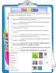 English Worksheet: The media