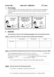 English Worksheet: internet addiction