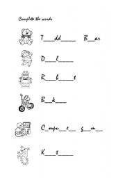 English Worksheet: toys lexis