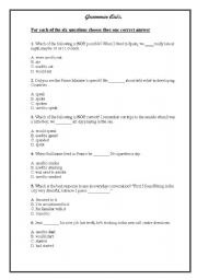English Worksheet: Quiz